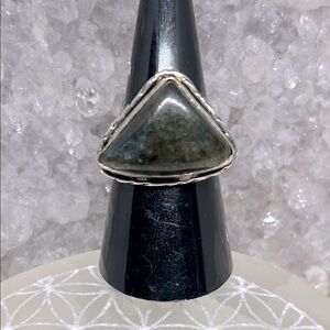 Labradorite Silver Plated Ring